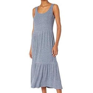 Amazon Brand - Daily Ritual Women's Standard-Fit Cozy Knit Rib Tiered Tank Dress